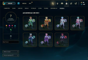 Prata 3 com 43 Champs e 8 Skins - League of Legends LOL