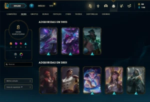 Prata 3 com 43 Champs e 8 Skins - League of Legends LOL