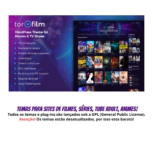 Torofilm – Tema WordPress Para Sites De Filmes e Vídeos - Others