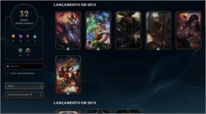 CONTA LOL , UNRAKED, 85 CAMPEÕES, 32 SKIN - League of Legends