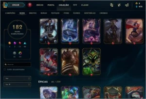 Conta LOL 182 skins Gold 2 - League of Legends