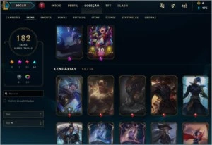 Conta LOL 182 skins Gold 2 - League of Legends