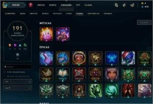 Conta LOL 182 skins Gold 2 - League of Legends