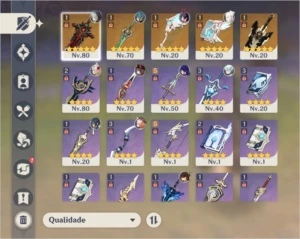 Ar47 Hutao, Baal Túmulo, esp áspera, cort.de jade - Genshin Impact
