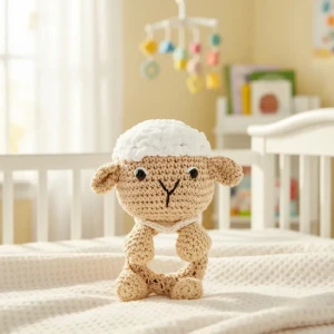 Chocalho Ovelhinha Amigurumi - Artesanato e Personalizados