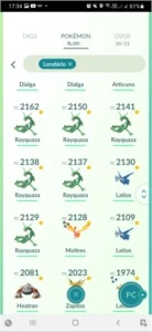 Conta nivel 31, 39 lendários, 18 shiny, 7 100% - Pokémon