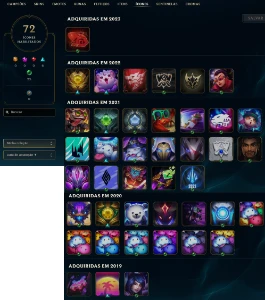 Conta Unranked Nivel 72 - 38 Campeões - 15 Skin(3 Vitoriosa) - League of Legends LOL