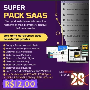 Super Pack SaaS | Seja Dono de Diversos Tipos de Sistemas - Others