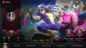 Vendo conta de Wild Rift GM 340 pdl - League of Legends: Wild Rift LOL WR