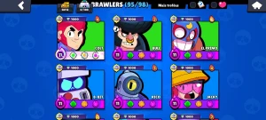 Conta Brawl Stars 58000 trófeus email único 366 skins