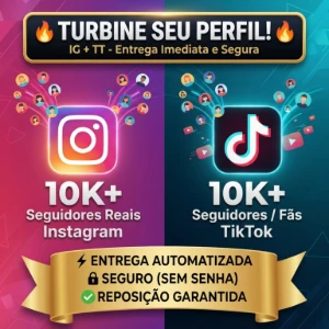 Seguidores Mundial/Brasileiros-Organico-Tiktok E Instagram - Redes Sociais