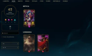 Conta LoL Full Acesso 48 Champ 42 Skins - Muitos Espolios - League of Legends