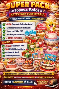 🔥 Super Pack Topo De Bolo - Outros