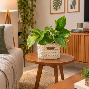 Cesto de Crochê Quadrado Nagyla - Artesanato e Personalizados