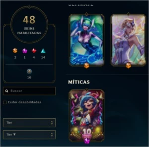 Conta de lol ( Era Main Sup ) - League of Legends
