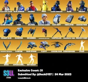 Conta De Fortnite Full Acesso - Glow + 151 Skins