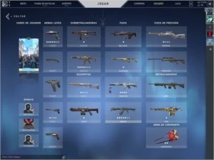 CONTA DE VALORANT OURO 3, COM SKINS E +7 MIL VP NA CONTA