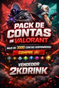 Pack Valorant com 3 Mil Contas |Com Login e Senha 2026