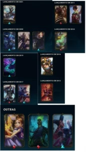 Conta LOL plat1, 50k de EA, 15skins + 56 frag de skin - League of Legends