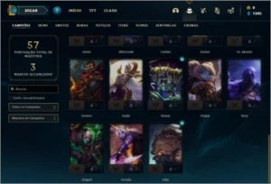 Conta unranked com 7 Skins e 33 Champs - League of Legends LOL