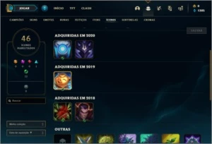 Conta unranked com 7 Skins e 33 Champs - League of Legends LOL