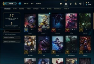 Conta unranked com 7 Skins e 33 Champs - League of Legends LOL