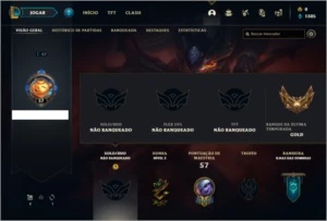 Conta unranked com 7 Skins e 33 Champs - League of Legends LOL