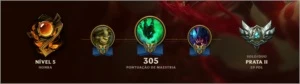 Conta prata II 90 Champions e 56 skins - League of Legends LOL