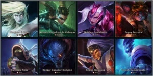 Conta prata II 90 Champions e 56 skins - League of Legends LOL