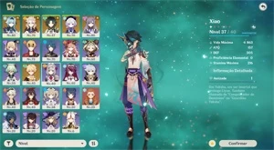 XIAO+ALBEDO+EULA+KEQING+QIQI E 2 ARMAS 5 ESTRELAS - Genshin Impact