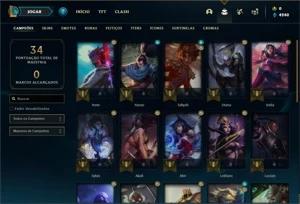 Conta Diamante 2 com 28 Champs e 5 Skins + 20 Fragmentos - League of Legends LOL