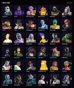 Conta Fortnite 36 Skins + 223 Cosméticos | Full Acesso