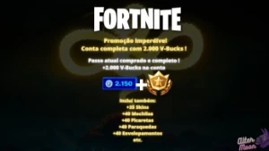 Conta Fortnite Com 2.150 V-Bucks + Skins Limitadas