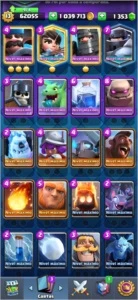 Royalezinho 21 cartas full, maioria pronta p upar. Baú/Ficha - Clash Royale