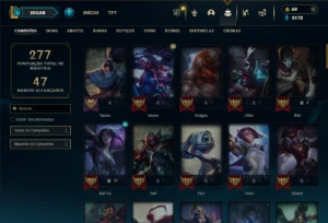 Esmeralda 4 com 80 Champs e 37 Skins - League of Legends LOL