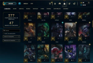 Esmeralda 4 com 80 Champs e 37 Skins - League of Legends LOL