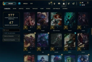 Esmeralda 4 com 80 Champs e 37 Skins - League of Legends LOL
