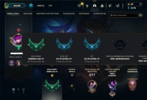 Esmeralda 4 com 80 Champs e 37 Skins - League of Legends LOL