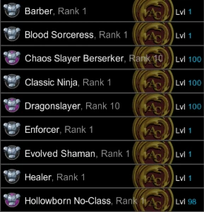 Conta Nova Mid Game VHL / VDK / CA / DOT / LOO / AP - Adventure Quest World AQW