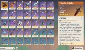 AR 54 EULA, AYAKA, KLEE, DILUC + Tumulo do lobo pra eula - Genshin Impact
