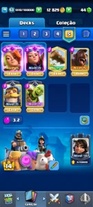 Deck Log Bait - 6 Elites E 9 Evos - [13.500 Troféus]