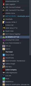 Conta Steam com 44 jogos (EA FC 2025 INCLUSO)