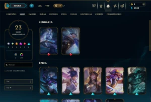 Diamante 4 com 95 Champs e 23 Skins - League of Legends LOL
