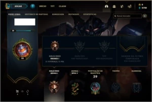 Conta bronze 1 com 21 champs e 2 skins - League of Legends LOL