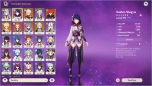 AR 50 Kazuha, Raiden Shogun (Baal), e mais 5 5 estrelas! - Genshin Impact