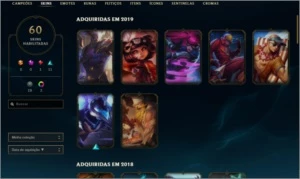 Conta LoL 70 skins - League of Legends