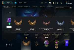 Ouro 3 com TODOS os champs e 356 Skins + 7 Prestigios - League of Legends LOL