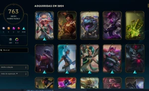 Conta Antiga de 2014 com Skins e Ícones raros 763 skins - League of Legends LOL