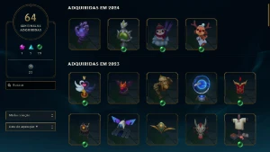 Conta Antiga de 2014 com Skins e Ícones raros 763 skins - League of Legends LOL