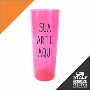 Long Drink Rosa Neon - Artesanato e Personalizados
